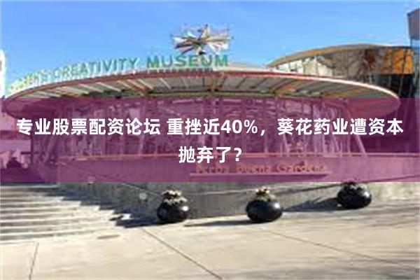 专业股票配资论坛 重挫近40%，葵花药业遭资本抛弃了？